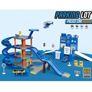 Jeu éducatif de <span class=keywords><strong>voiture</strong></span> de fente de police en plastique de série de voie de dinosaure de course d'enfants pour le jeu de jouet de stationnement de rail et de parc de ville - Product Image 5