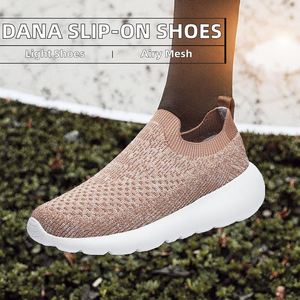 Chaussures décontractées légères Dana à semelle souple, à enfiler, en maille respirante tissée, avec fermeture élastique pour le printemps - Product Image 2