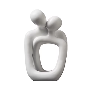 Couples Love Statue Home Decor Couple Kissing Statue Résine - Product Image 1