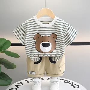 Bébés garçons 2024 vêtements personnages de dessins animés pour enfants vêtements d'été pour enfants vêtements pour enfants pas cher 1-5 ans