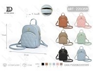 Borsa a tracolla da donna stile bookbag, in poliestere morbido, con tasca frontale con cerniera, per uso quotidiano, tutte le stagioni - Product Image 1