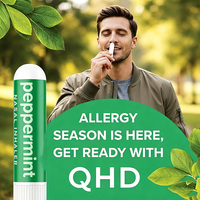 Inhalateur nasal à la menthe poivrée certifié GMP ISO, pack varié, saveur synthétique, longue durée, écologique, qualité supérieure, MSDS COA disponible