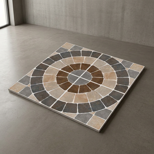 Vistaar Brand 9mm 400x400mm Embossed Non-Slip Porcelain Parking Tiles Outdoor Rustic Semi-matt Design - Product Image 6