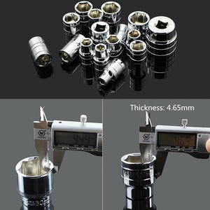 Professionnel 46 pièces outils à main en acier inoxydable clé de roue manchon clé à douille ensemble avec poignée à cliquet OEM Support personnalisé - Product Image 4