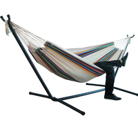 Hamac en toile suspendu, chaise balançoire anti-basculement, mobilier d'extérieur, équipement de camping avec support