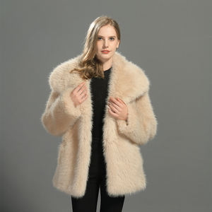 แจ็คเก็ตแฟชั่นฤดูหนาวสำหรับผู้หญิง,เสื้อโค้ทขนสัตว์เทียมสีขาวแจ็คเก็ตขนสัตว์เทียมเสื้อโค้ทขนสัตว์เทียม - Product Image 6