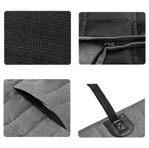 Housse de siège de <span class=keywords><strong>voiture</strong></span> de luxe imperméable à carreaux détachable <span class=keywords><strong>pour</strong></span> chiens, <span class=keywords><strong>pour</strong></span> l'arrière de la <span class=keywords><strong>voiture</strong></span>, se divise en deux poches, laisse de sécurité en maille, toutes saisons - Product Image 3