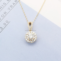 Pendentif en or massif pour femme, collier Style classique, en or véritable, diamant massif, 18K, vente en gros, bijoux chinois, x1418kt