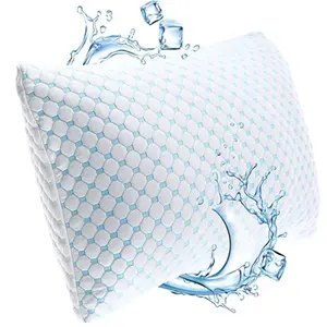 OEMAmazonTopセラー調節可能な洗える睡眠頸部ベッドジェル冷却竹細断低反発枕