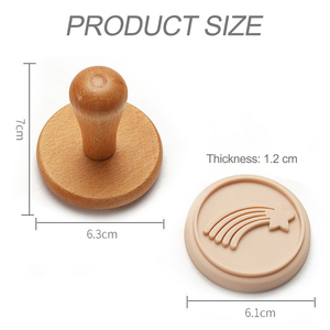 3D cá nhân <span class=keywords><strong>cookie</strong></span> tem Biscuit <span class=keywords><strong>Cutter</strong></span> fondant embosser khuôn tùy chỉnh <span class=keywords><strong>Cookie</strong></span> tem với gỗ xử lý - Product Image 2
