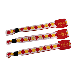 Lider teknoloji Polyester tam plaka baskı çip kodlama 13.56Mhz Mifare RFID dokuma bileklik RFID sert PVC etiketi - Product Image 4
