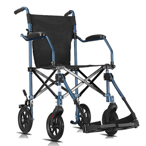 Fauteuil roulant manuel léger, pliable et portable en aluminium pour patients handicapés - Product Image 1