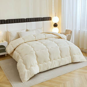 Edredón relleno de lana de lujo de 135x200 / 200x200 / <span class=keywords><strong>160x200</strong></span> / 240x260 cm, edredón lavable para todas las estaciones, uso doméstico y hotelero - Product Image 1