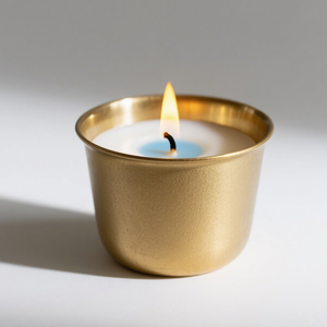 โหลเทียนโลหะพร้อมฝาปิดสำหรับใส่เทียนที่ใส่เทียนทำจากเหล็กเคลือบทองแดงสีทองและโลหะตามสั่ง - Product Image 1