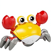 [Soigneusement sélectionné] Jouet crabe électrique à induction transfrontalier, évitement automatique des obstacles, éclairage, musique, rechargeable
