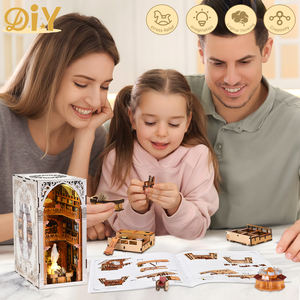 Minicity كتاب 3d Nook مكتبة عامة 3d خشبية لغز مصغرة منزل عدة كتاب Nook 3d لغز ديي مجموعة الحرف اليدوية ديي كتاب الزواية عدة - Product Image 6