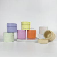 Conteneur cosmétique écologique en paille de blé de 50 ml, protection simple et élégante, rechargeable, pots pour lotion et crème pour le visage