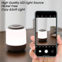 Veilleuse Dimmable Touch Lampe Portable Lampe De Table De Chevet Gradation En Continu Luminosité 3 Couleurs Chevet Veilleuse