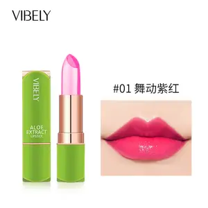 Waterproof Color-changing lipstick Aloe vera moisturizing lipstick Moisturizing Warm Color Changing Jelly lipstick