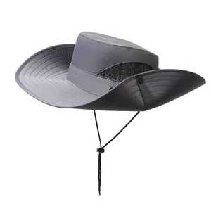 Factory Customization Summer Sun Bucket Hat Mens UV Protection Golf Brim Waterproof Fisherman Sun Bucket Hat