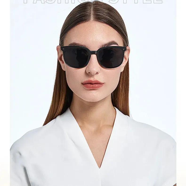 새로운 접이식 좋은 품질의 선글라스 TR90 프레임 편광 UV400 안경 인터넷 연예인 초점 스타일 여성 남성 태양 안경.
