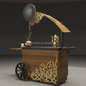 Artworld hiển thị ngoài trời gỗ bong bóng trà cà phê hiển thị giỏ hàng đứng 3D thiết kế - Product Image 3