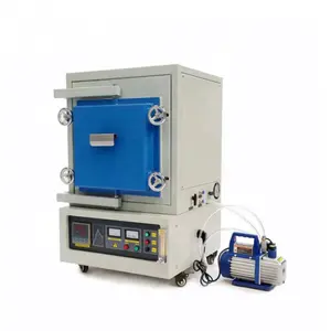 Lab ceramic fiber vacuum atmosphere muffle furnace 1400c