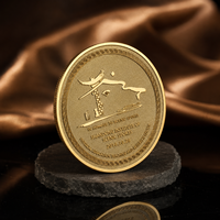Pièces de monnaie commémoratives personnalisées de qualité supérieure en alliage de zinc plaqué or brillant avec logo 3D personnalisé pour les récompenses d'événements