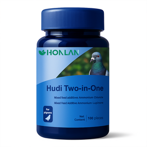 Suplemento 2 en 1 Pigeons Drop para la Limpieza Respiratoria, 100 Tabletas/botella, Mejora la Salud de las Aves - Product Image 1