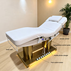 Table de massage chauffante de luxe <span class=keywords><strong>pour</strong></span> esthéticienne, lit professionnel <span class=keywords><strong>pour</strong></span> salon de SPA, table de massage électrique inclinable - Product Image 2