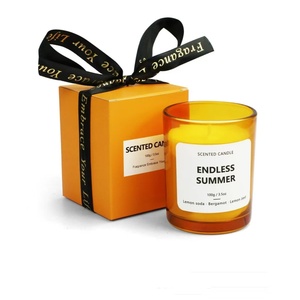 Tasse orange 100g bougie <span class=keywords><strong>d</strong></span>'aromathérapie atmosphère avancée cire de soja sans fumée fête anniversaire chambre <span class=keywords><strong>parfum</strong></span> maison - Product Image 1
