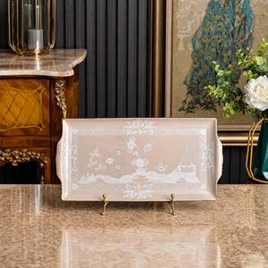 Juego de Platos Rectangulares de Cerámica Estilo Americano con Diseño Floral para la Vuelta al Cole, Vajilla para Regalo - Product Image 2