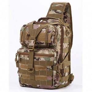 Échantillon gratuit BSCI Sac à bandoulière tactique pour l'extérieur, sac à bandoulière de poitrine, sac à dos de voyage, tissu camouflage, imperméable, nylon Oxford - Product Image 5