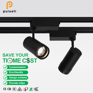 Spot LED magnétique de haute qualité 220V, noir, COB, direction réglable, montage en surface au plafond, 15W, aluminium, intérieur - Product Image 1