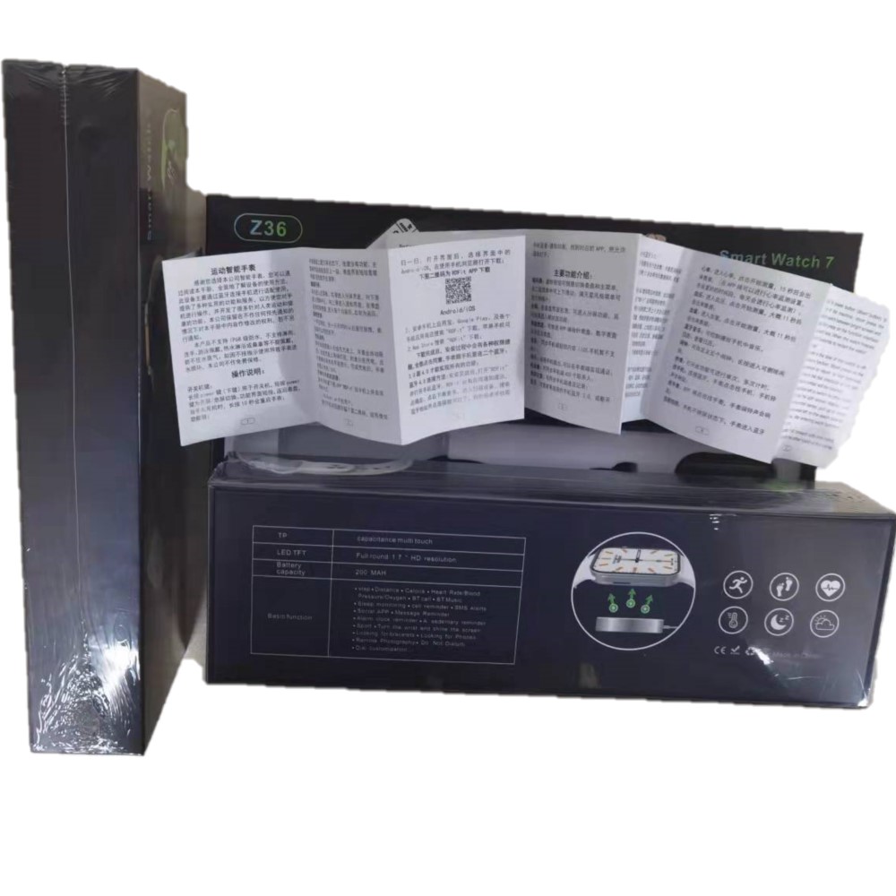 Прямоугольная форма 7-го поколения z36 горячая распродажа 1 шт. ОК Серия 7 часы 7 6 z36 умные часы