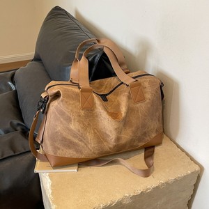 Fitness Bag Large Capacity 20-35L Soft Handle Unisex Leisure Travel Solid Color Brown - Product Image 1