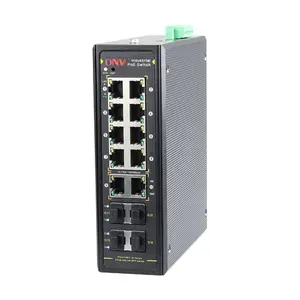 Industriële media converter intelligente Din Rail + 8 poort ethernet 48 v industriële poe schakelaar (IPS33148PFM)