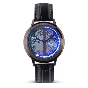 Relógio digital com tela sensível ao toque de led, relógio de pulso digital esportivo para homens, com luz, venda quente