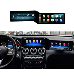 Radio de navigation automobile à double écran de 24,6 pouces pour <span class=keywords><strong>Mercedes</strong></span> BENZ C W205 GLC X253 2015 - 2020, lecteur multimédia <span class=keywords><strong>Android</strong></span> Auto Carplay - Product Image 1