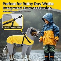 Veste imperméable réglable pour chien avec capuche, en coton et polyester haute densité, coupe-vent d'été pour l'extérieur, avec masque intégré