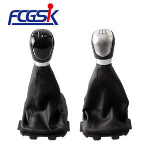 Pomo de Palanca de Cambios para Automóvil, Venta Caliente del Fabricante, para <span class=keywords><strong>Ford</strong></span> <span class=keywords><strong>Ecosport</strong></span> 2013-2018, Estilo Automotriz con Funda de Cuero PU Negra - Product Image 1