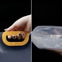 Pochette pliable personnalisée grand format avec bec verseur et poignée, en plastique stérilisable, pour lait, bière, eau, boissons et jus