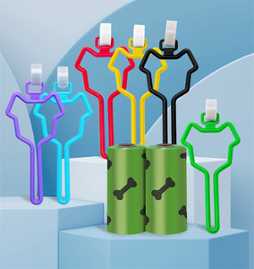 Sacchetti per Escrementi di Cane in Plastica Sostenibile con Clip e <span class=keywords><strong>Dispenser</strong></span> per Guinzaglio - Product Image 1