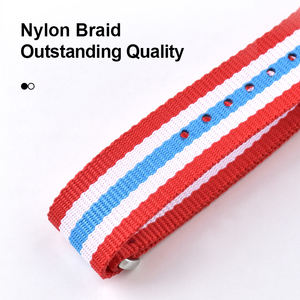 ניילון פסים שעון רצועת 18mm 20mm 22mm להקת שעון אופנה בד ניילון רצועת להקת שעון קולעת - Product Image 4