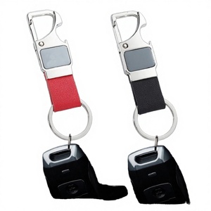 High Quality Luxury Men's Zinc Alloy Silver Letter Style Embossed Printing Car Key Keychain Metal Head <b>Keyring</b> <b>Bottle</b> <b>Opener</b> - Product Image 4