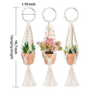 Bricolage maison <span class=keywords><strong>macramé</strong></span> décoration fait à la main coton <span class=keywords><strong>suspendu</strong></span> corde <span class=keywords><strong>macramé</strong></span> plante cintres porte-<span class=keywords><strong>pot</strong></span> de fleur - Product Image 3