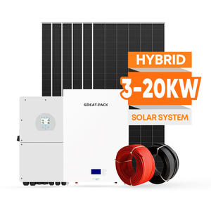 Sistema de Energía Solar Fotovoltaica Híbrido Todo en Uno de 5kw a 20kw con Controlador MPPT, Kit Completo con <span class=keywords><strong>Inversor</strong></span> para Uso Doméstico - Product Image 1