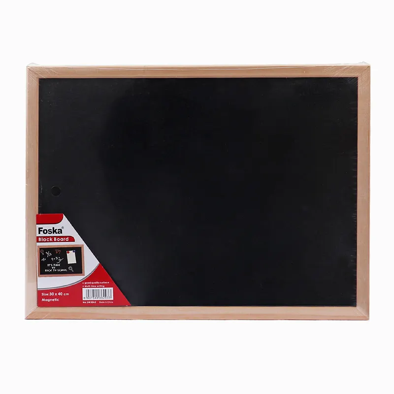 Foska Office Gute Qualität Holz gerahmte magnetische Schrift Black Board / Cork Board