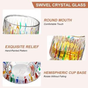 Vasos de Licor de Cristal al por Mayor, Vaso Giratorio para Whisky con Base Pesada, Copa para Licores, Vajilla Personalizada con Logotipo para Bares de Hotel - Product Image 4