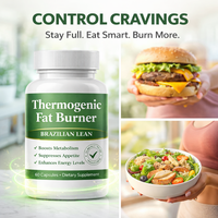 Etiqueta Personalizada, Quemador de Grasa Termogénico, 60 Cápsulas, Suplemento Dietético para Apoyar el Metabolismo Energético, Proveedor